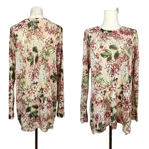 Show Me Your Mumu Bermuda Pink Floral Knit Light Sweater , Size S - Picture 2 of 12